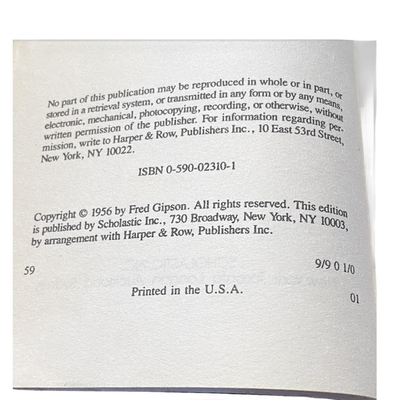 Old Yeller by Fred Gibson 1956 Scholastic edition - Picture 3 of 4